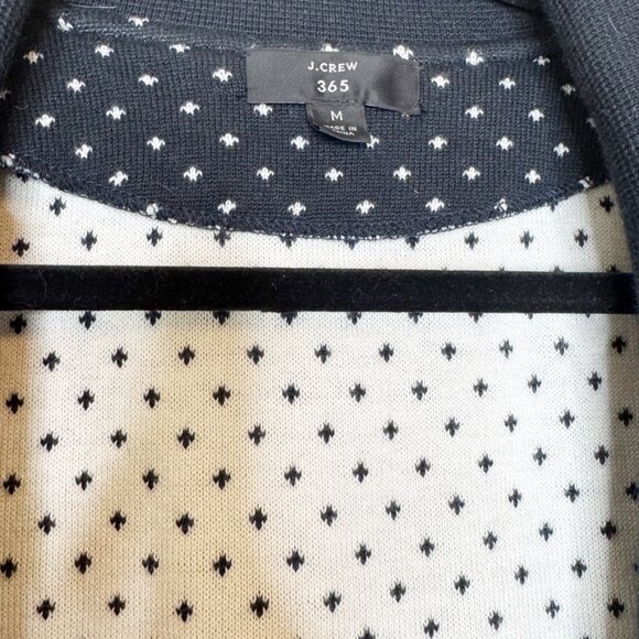 J. Crew 365 Sophie Open-front Polka dot Sweater Blazer in Navy/Ivory - Picture 6 of 16